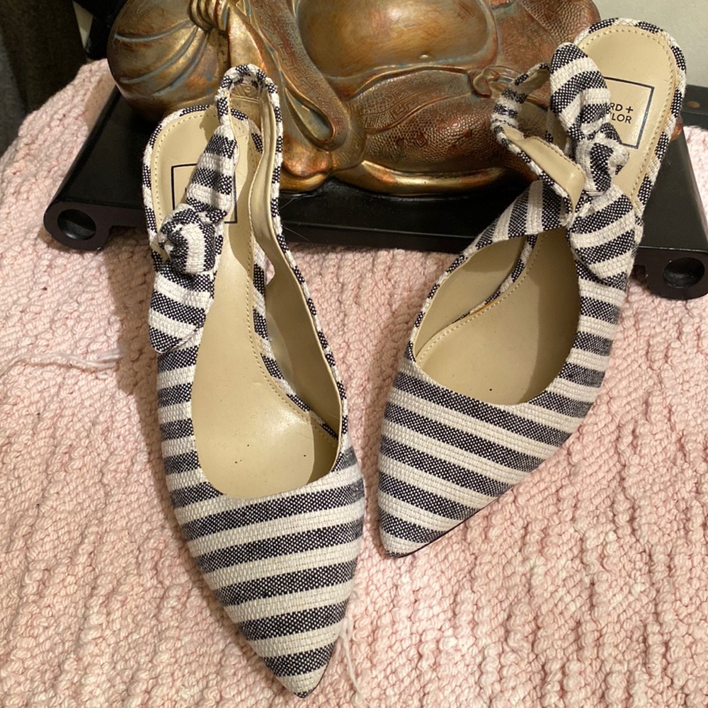 Lord and Taylor, blue and white shoes